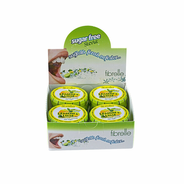 Fibrelle Stevia Limon & Lime Aromalı Şekersiz Şeker (12 gr )...